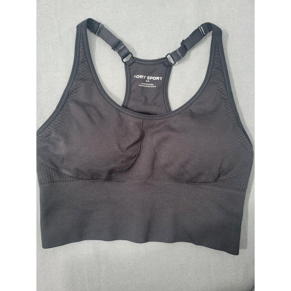 TORY BURCH Seamless Adjustable sports Bra Black  Small - Picture 2 of 6